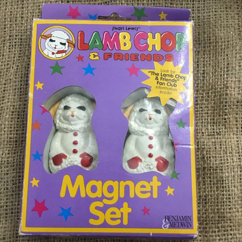 Vintage lamb chop magnet set